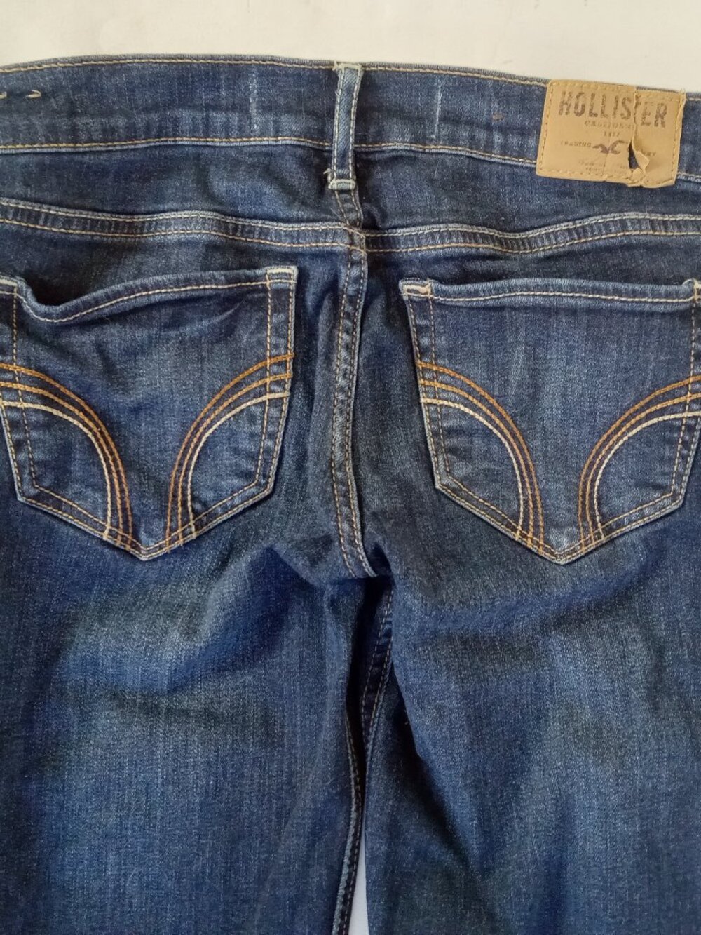 Vintage Hollister Juniors Jeans Size 3L Medium Wash Low Rise Stretch Y2K